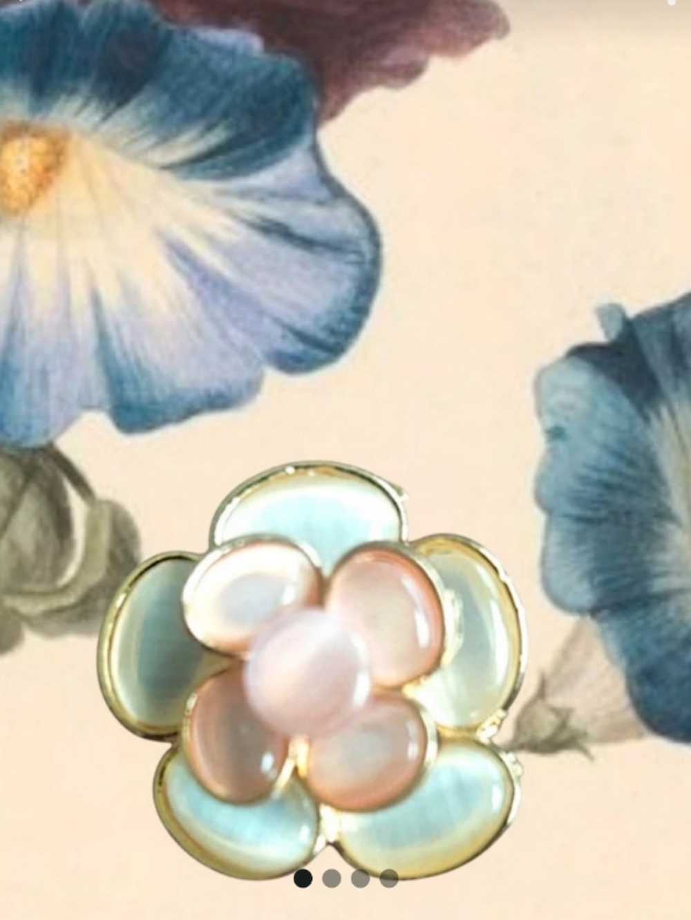 Floral Opalescent Brooch